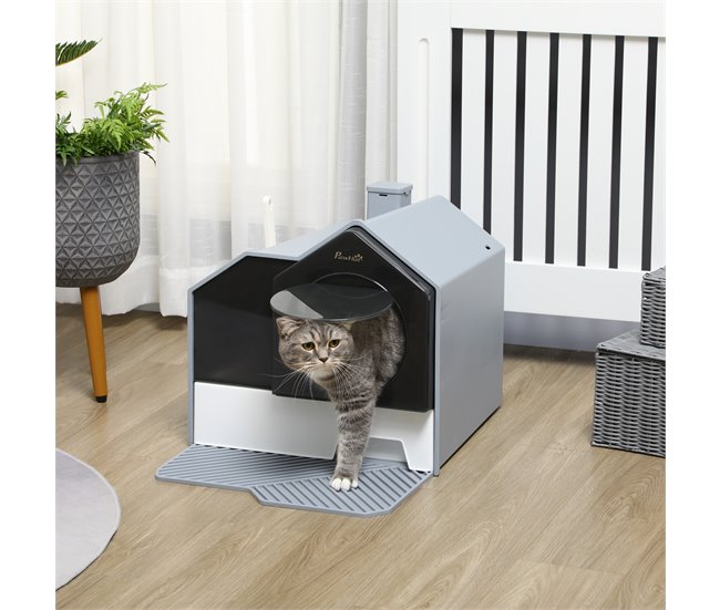 Arenero para Gatos PP, ABS PawHut Gris