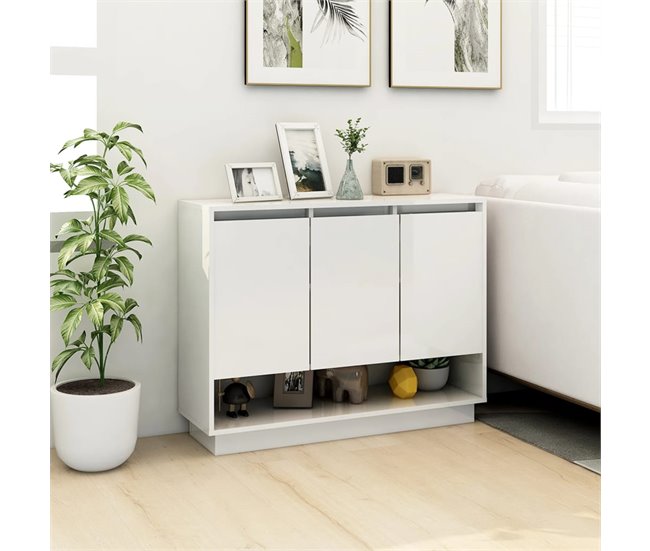 Aparador de madera de ingeniería 97 Blanco