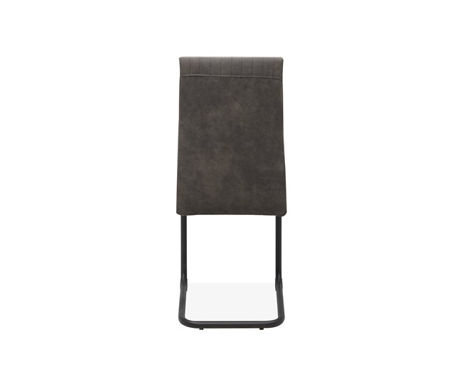 Pack de 4 sillas de comedor tapizadas en tela ELKE Antracita