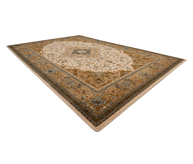 Alfombra de lana SUPERIOR PIENA Rosetón 200x300 Marron