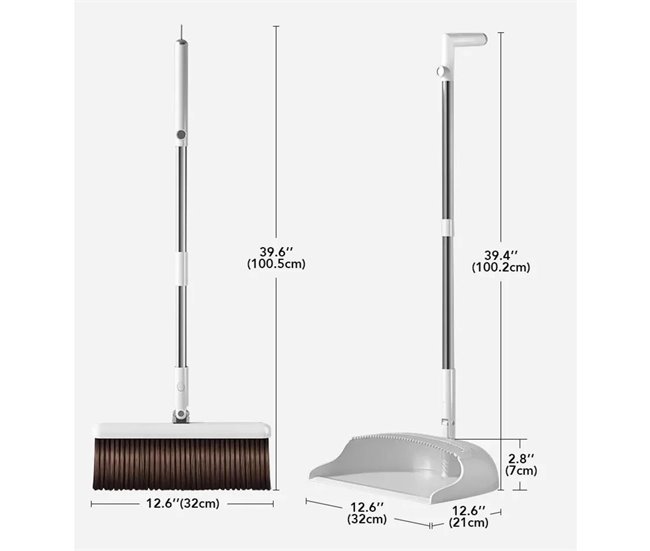 Joybos escoba con recogedor con efecto electroestático Blanco