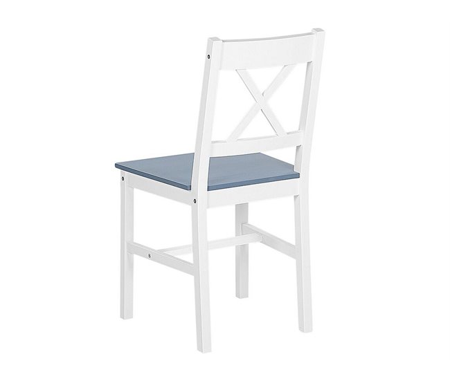 Beliani Conjunto de comedor MOANA Blanco