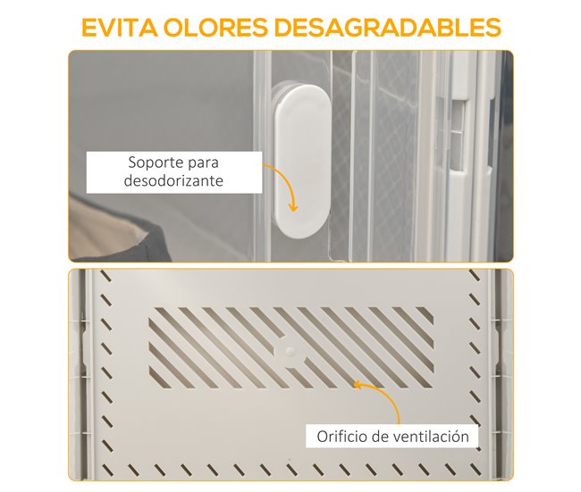 Armario Modular PP HOMCOM, hogar - muebles de recibidor 28 Blanco