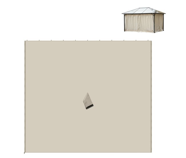 Paredes para Cenador Poliéster Outsunny Beige