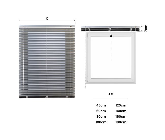 Persianas Venecianas de Aluminio con Cordón 