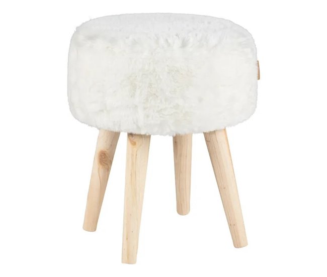 Taburete JACOB 40x35x35cm Blanco