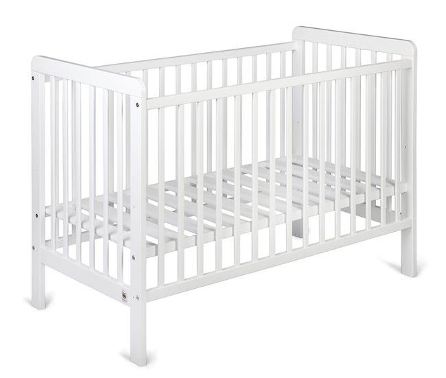 Cuna para bebé YappyUno ​​con base regulable 3 alturas Blanco