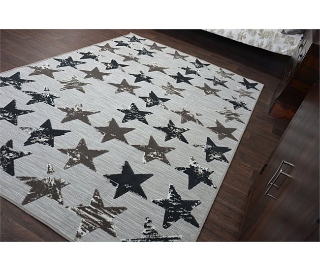 Alfombra LISBOA Estrellas Estrellitas 120x170 Marron