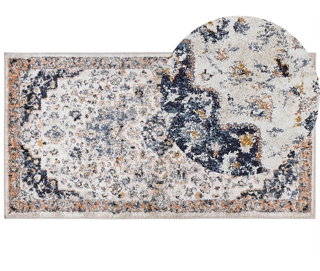 Beliani Alfombra de pelo corto HERMON 80x150 Multicolor