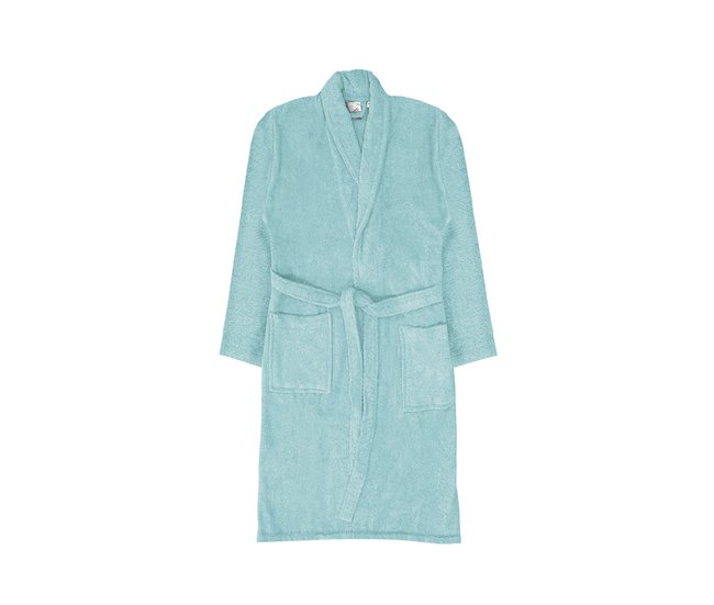 Acomoda Textil – Albornoz Unisex de Rizo Azul/ Verde