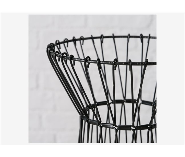 Jarrón decorativo VANDULA material metal Negro