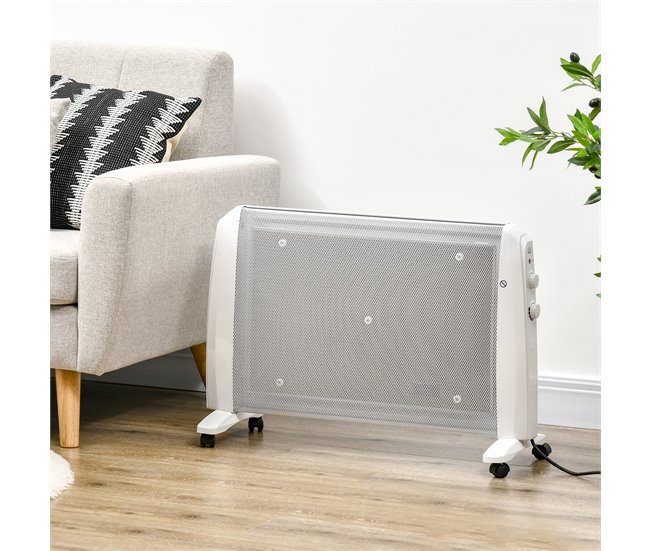Calefactor Eléctrico HOMCOM 820-296V90WT Blanco