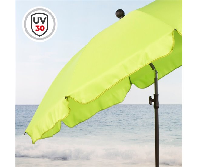 Aktive Sombrilla playa grande  inclinable Verde