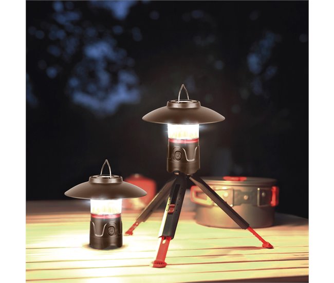 Aktive farol linterna LED trípode 3 en 1 USB y powerbank 220 lúmenes Negro
