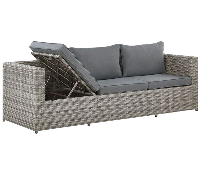 Beliani Conjunto de jardín SABBIA Gris Claro