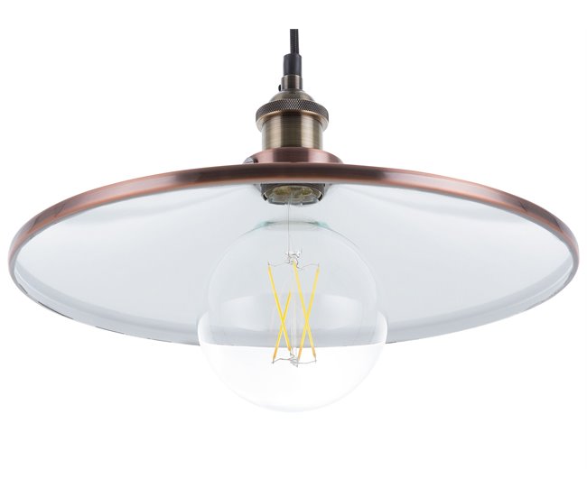 Beliani Lámpara colgante PELLY Cobre