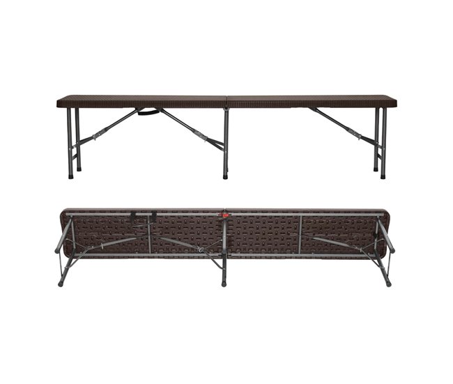 Pack 2 Bancos Plegables Catering Thinia Home Marron