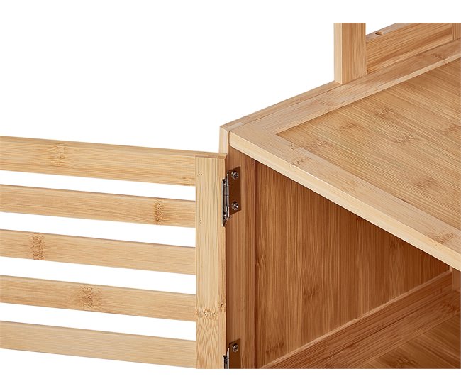 Beliani Estante de baño LEHI Madera Clara