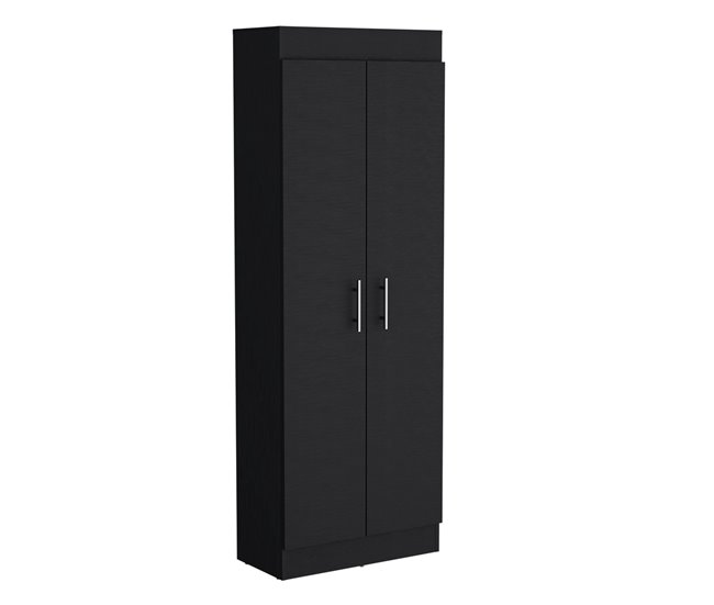 Alacena Nepal en melamina con 2 puertas y 4 estantes Negro