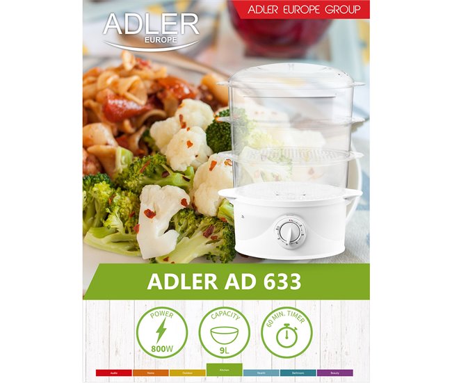 Vaporera Adler AD633 Blanco