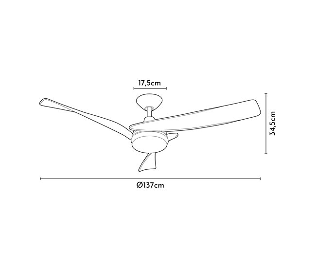Ventilador techo LUXE marca SABA Blanco