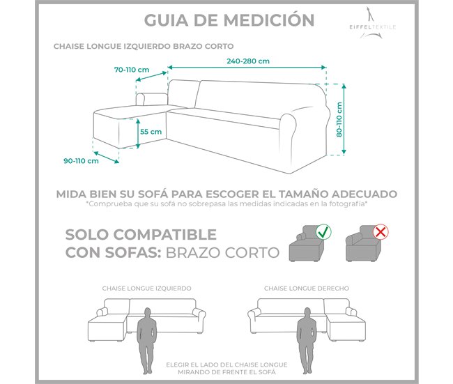 Vipalia Funda de Sofá Elástica Adaptable. Modelo Rustica. Rojo
