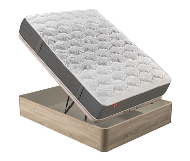Colchón DREAMLIGHT 8K PIKOLIN de muelles de hilo continuo Normablock + canapé gratis Pikolin color natural 
