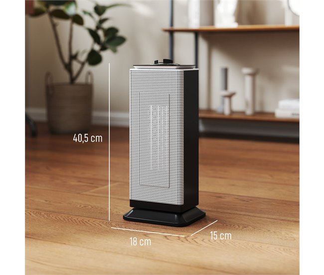 Calefactor Eléctrico ABS, PA HOMCOM, hogar - climatización Negro