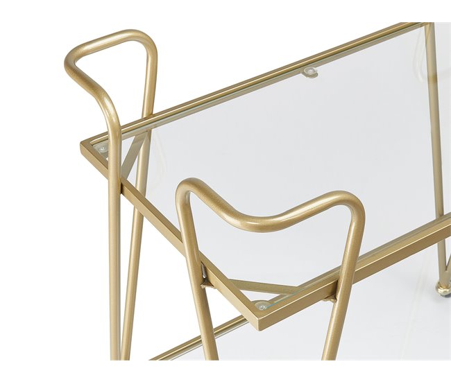 Beliani Carrito de cocina NOTI Dorado
