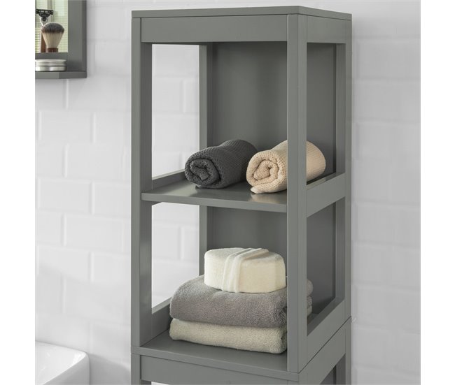 Mueble Columna de baño FRG126-SG SoBuy Gris