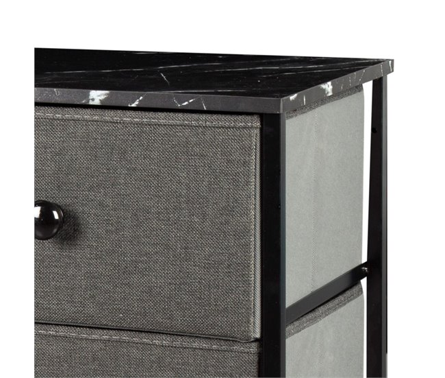 Max Home Cómoda 6 cajones de tela 80 Negro