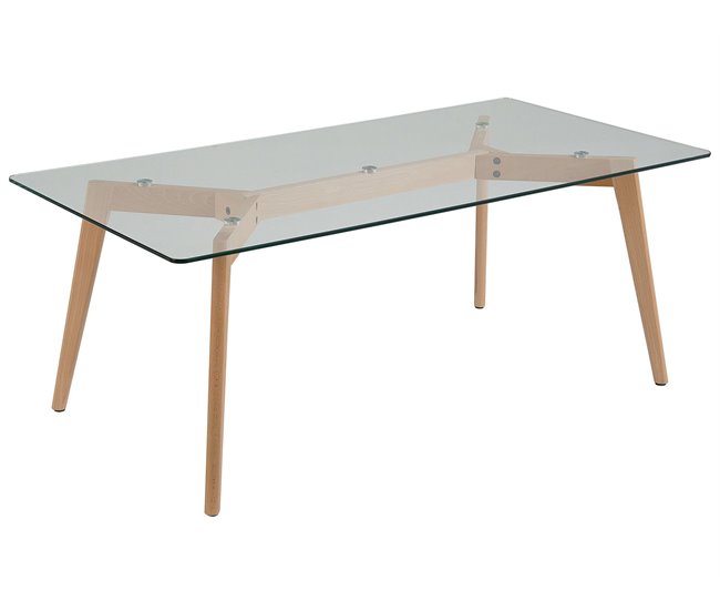 Beliani Mesa de centro HUDSON 60x120 Transparente