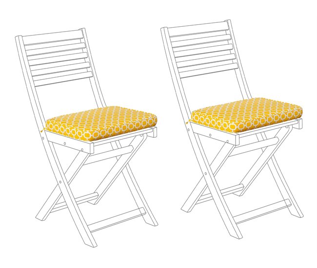 Beliani Cojines de asiento FIJI Amarillo