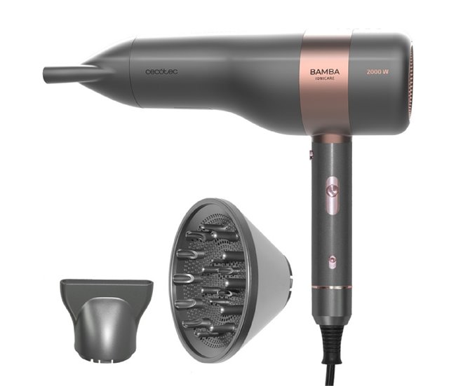 Secador IoniCare 6000 RockStar Vision Cecotec Negro
