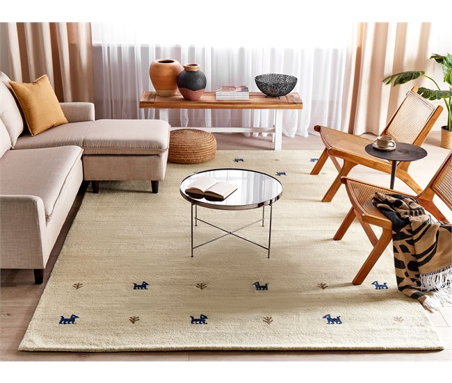 Beliani Alfombra de pelo corto YALI 200x300 Beige