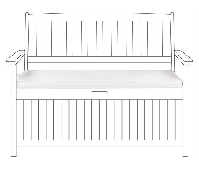 Beliani Cojines de asiento SOVANA 108x45 Blanco/ Beige