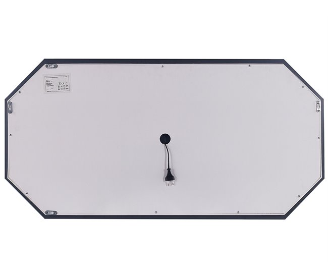 Beliani Espejo de baño LOCMARIAQUER Gris