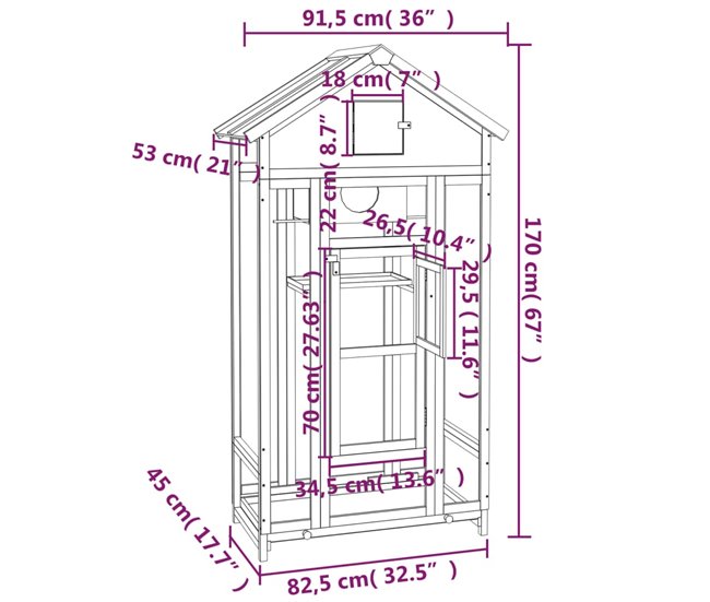 Casita Para Pájaros Marron