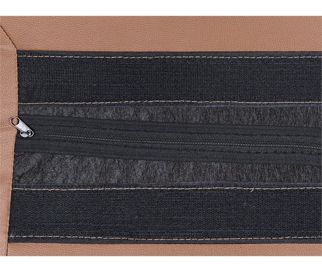 Beliani Sofá de 2 plazas Piel sintética VOGAR Dorado