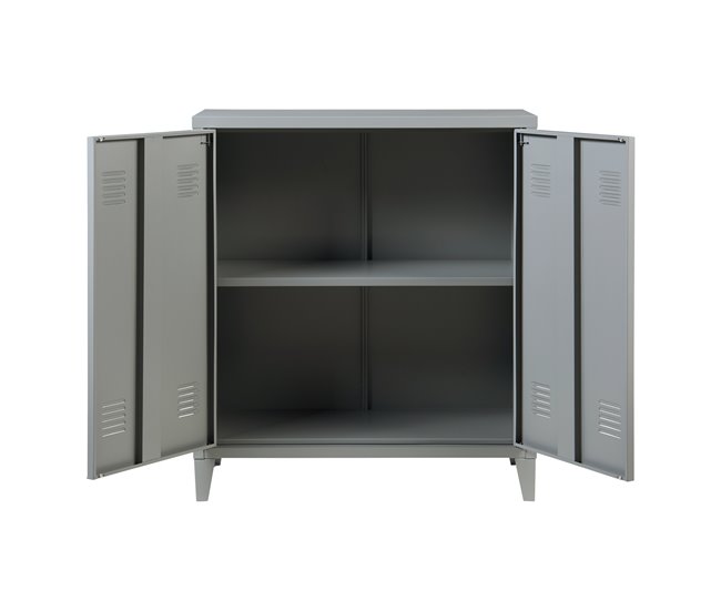 Armario de oficina Oripää con estante regulable acero Gris Oscuro