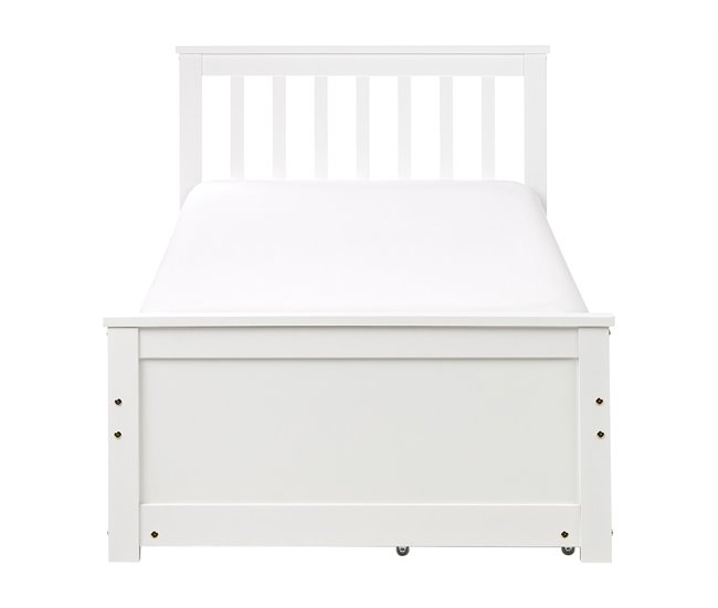 Beliani Cama con cajones Madera de pino OLENDON 99x206 Blanco