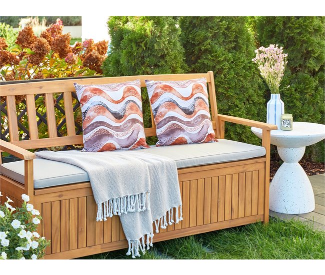 Beliani Cojín de jardín SEBORGA 45x45 Marron