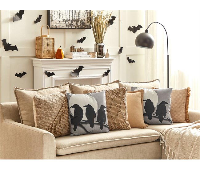 Beliani Cojín decorativo ORADEA Gris