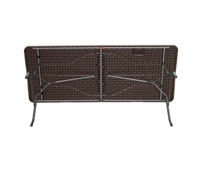 Mesa Plegable Rectangular Efecto Madera Thinia Home Marron