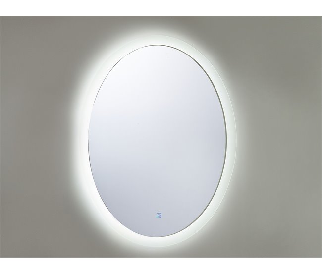 Beliani Espejo de baño VIRIAT Gris