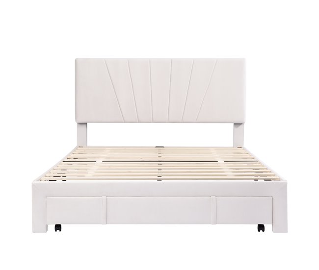 Camas de matrimonio 145x208 Beige