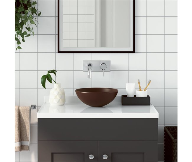 Lavabo De Baño Marron
