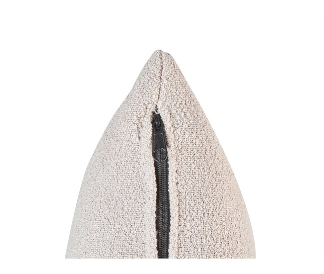 Beliani Chaise longue derecho Bouclé CHEVANNES Beige