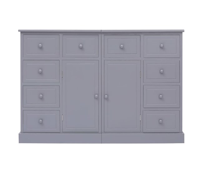 Aparador con 10 cajones madera 113 Gris