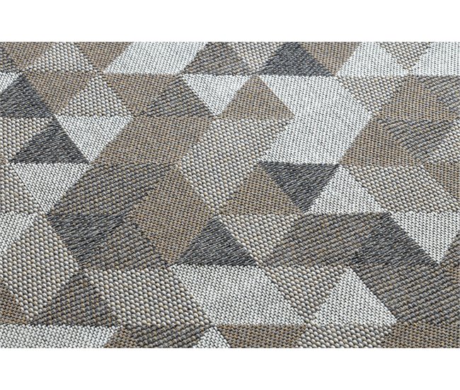 Alfombra CASA ECO sisal BOHO Triangulos 2816 172x270 Marron Claro